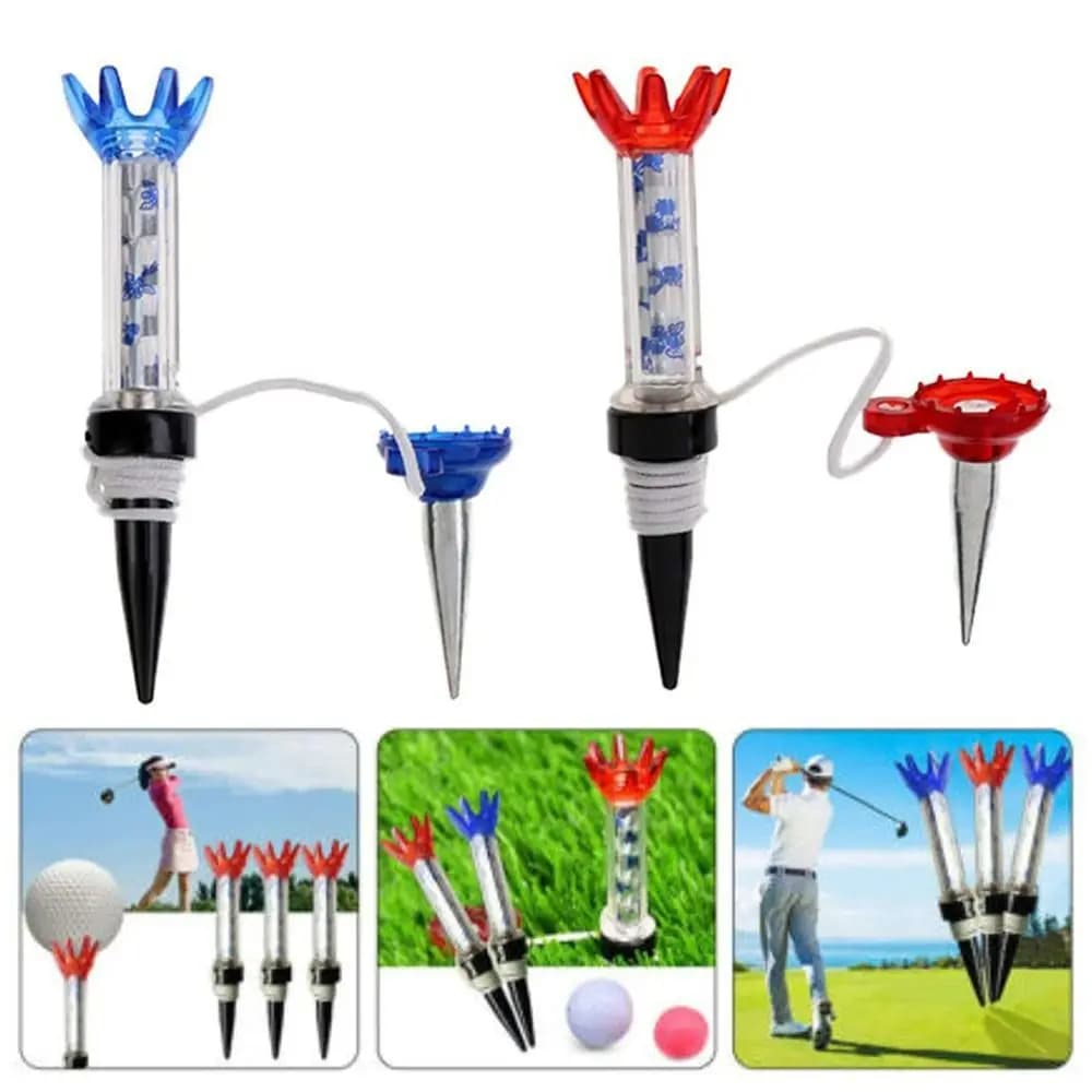 Tee da Golf Magnetici in Plastica, Accessori per Allenamento Golf, Tee con Rimbalzo a 360 Gradi, Strumento di Allenamento, Supporto per Palline da Golf