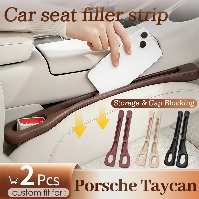 Custom fit for Porsche Taycan Car seat anti-leak strip anti-drop interior side storage side gap storage space-saving Plug & Play