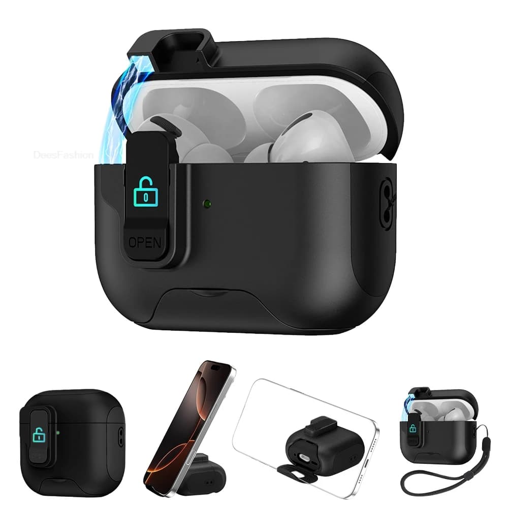Magnetic Safety Case for Airpods 4 3 2 1 with lace, complete shock protection, Airpods Pro 2 charging case