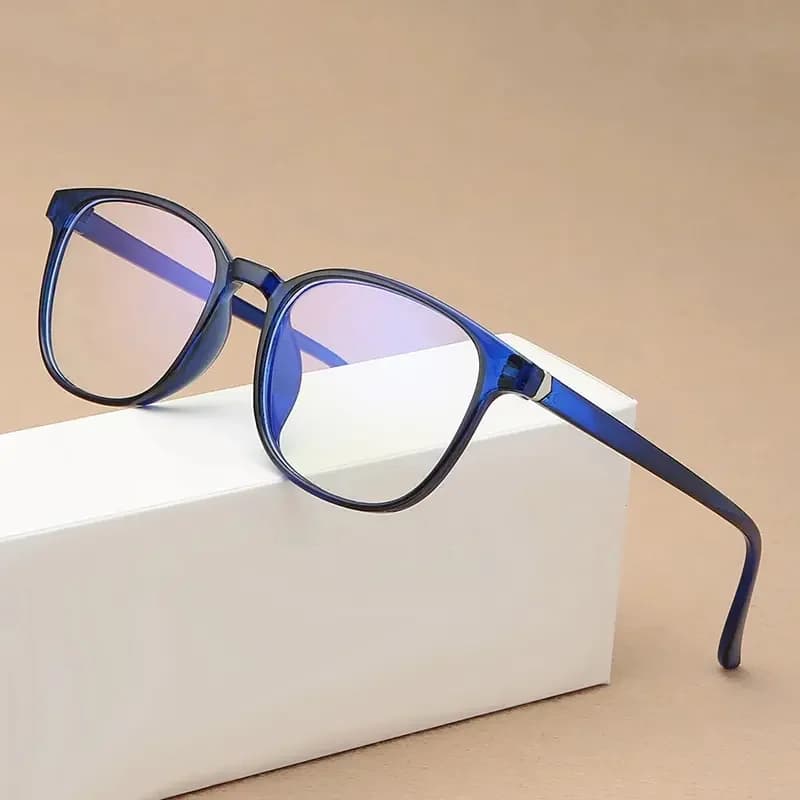 RMM Retro Mens Glasses Frame Fashion Computer Eyeglasses Frame Women Anti-blue Light Transparent Clear Pink Plastic Frame 200000
