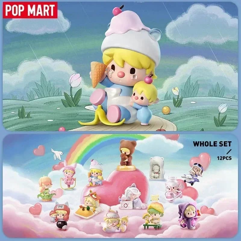 POPMART Sweet Bean I Want a Hug Series Blind Box - Simpatica bambola giocattolo con figura anime per ornamenti da tavolo Collezione di borse Mystery Guess