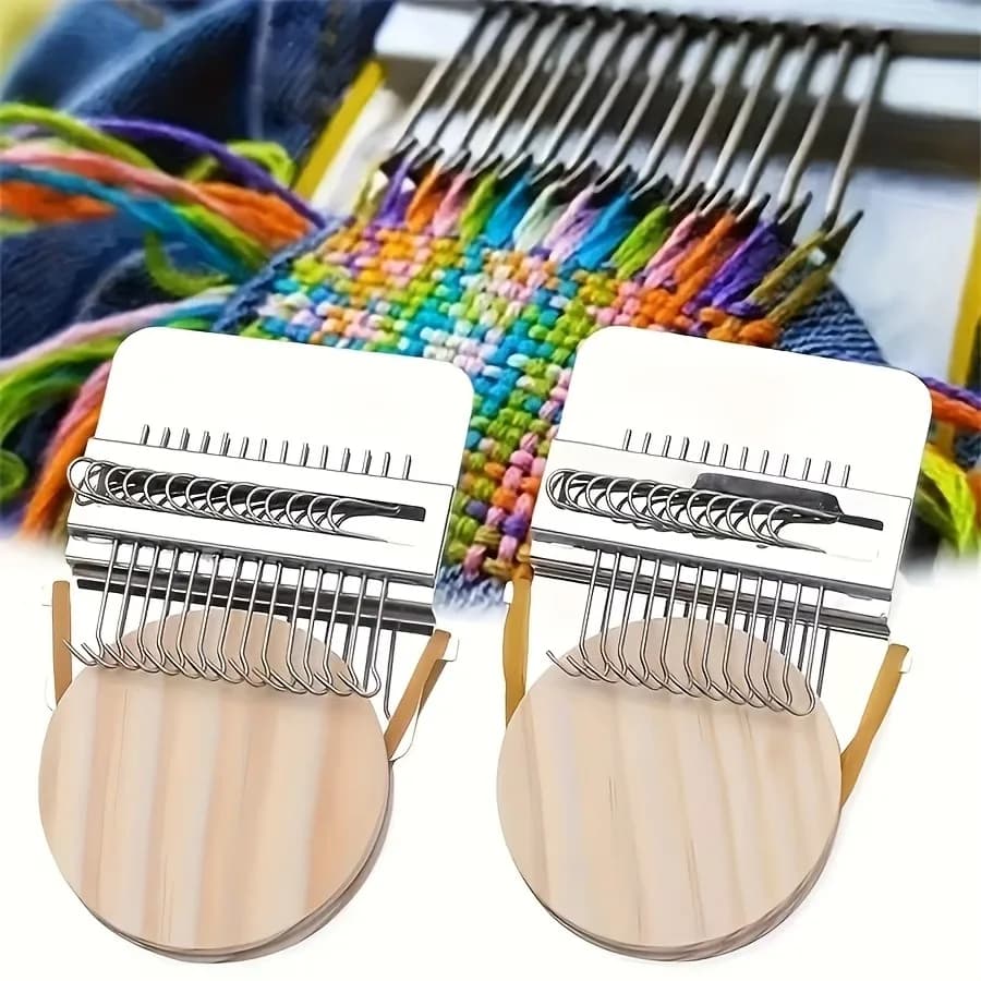 DIY Small Loom for Mending & Darning - Portable Weaving Tool Suitable for Stitching, Repairing Jeans, Clothes, Fabric