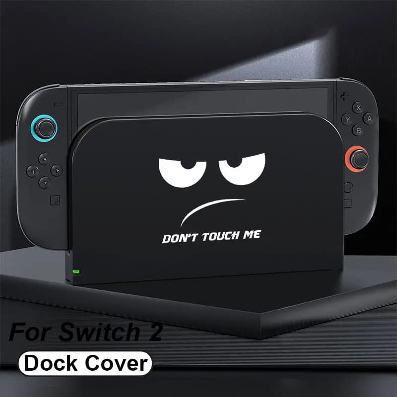 Cover Protettiva Decorativa per Base Dock Nintendo Switch 2 - Scocca di Ricambio Divertente 'Non Tocchami'