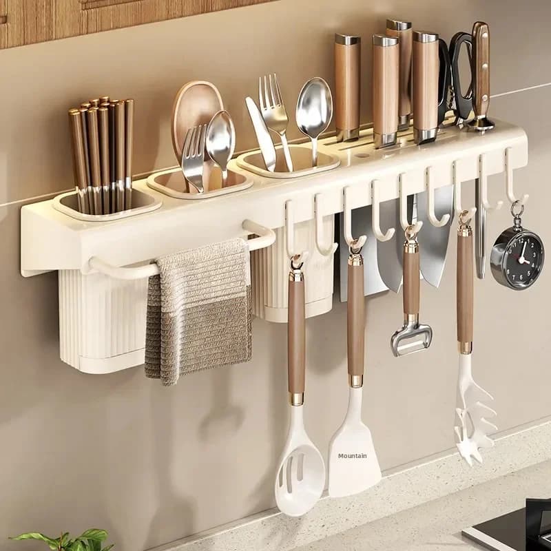 Home items from mainland China Wall kitchen knife holder without drill Door wands Multifunctional shelf Durable