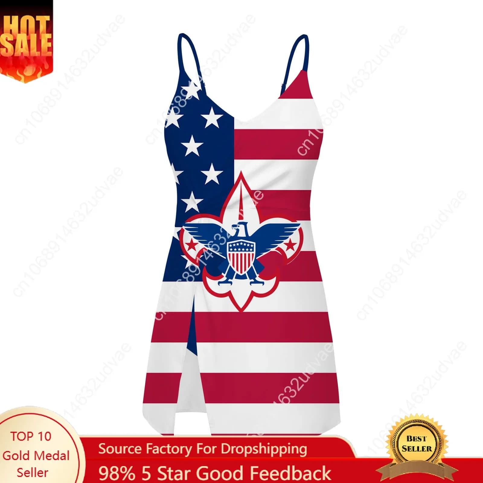 Swimwear Sling Dress Scouts of America, Custom Swimwear for Women, Fashionable Bikinis for Swimming Pool, Customized Beach Clothing