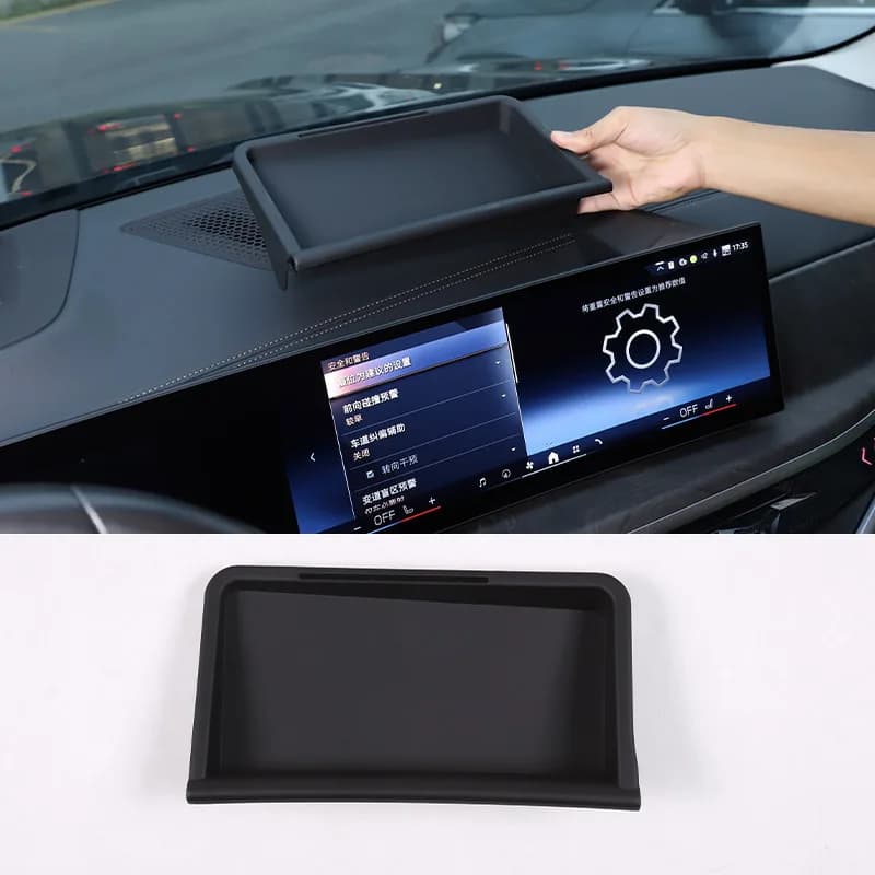Per BMW X5 X6 X7 G05 G06 G07 2023-2024: Vano portaoggetti posteriore per schermo di navigazione centrale auto, vassoio porta cellulare, accessori auto