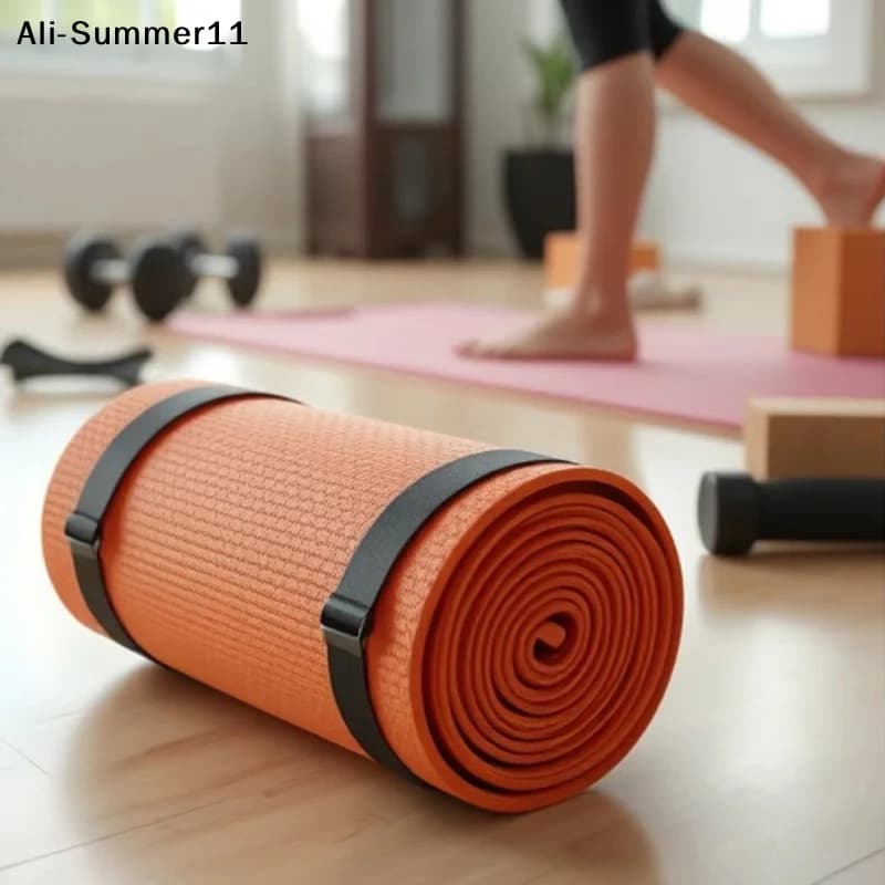 【A6L】Cinghia Regolabile per Tappetino Yoga con Chiusura, Cordino Antiscivolo per Accessori Fitness, Gancio Elastico Resistente