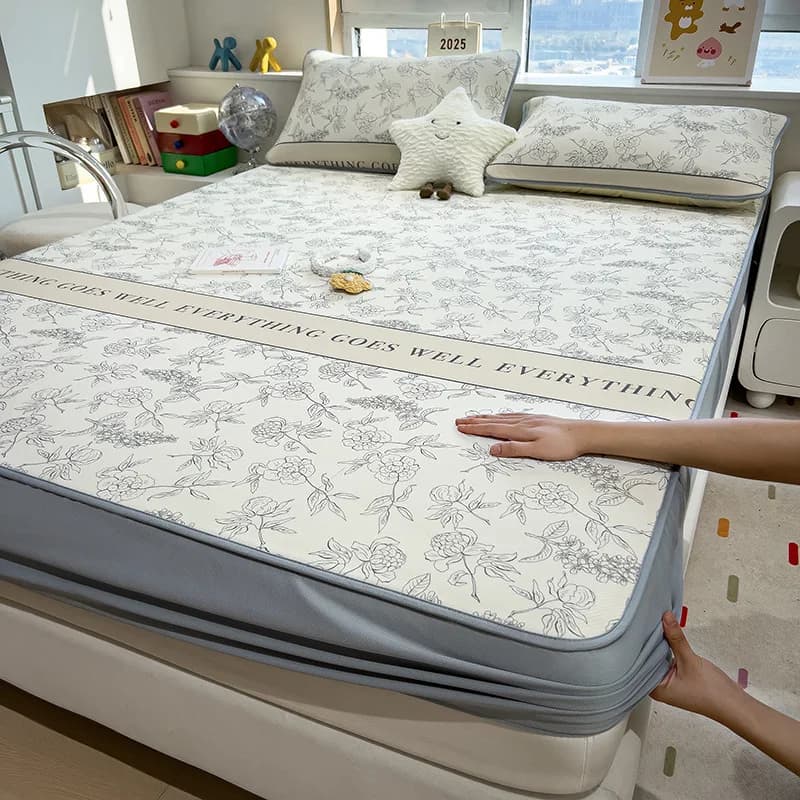 Kit Materasso Pieghevole Estivo con Sensazione Rinfrescante, Coprimaterasso Singolo e Matrimoniale, Tessili per la Casa, Copriletto Rinfrescante Misura Queen e King