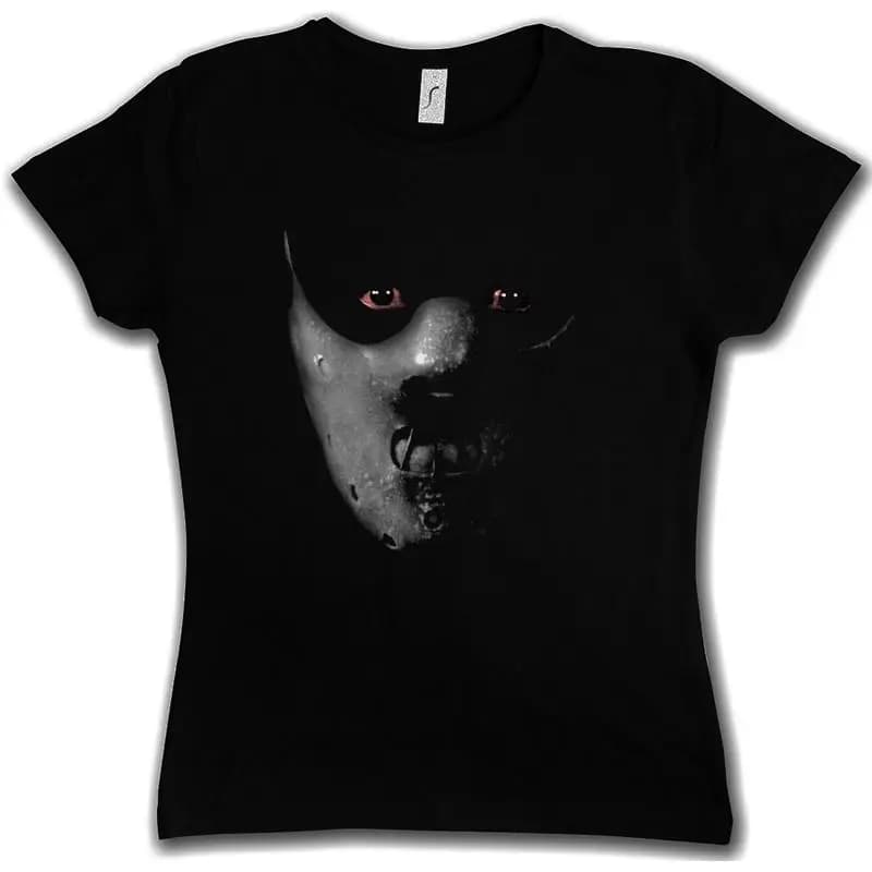 HANNIBAL MASK DONNA T SHIRT Red Face Silence der Lecter Dragon of the Rings