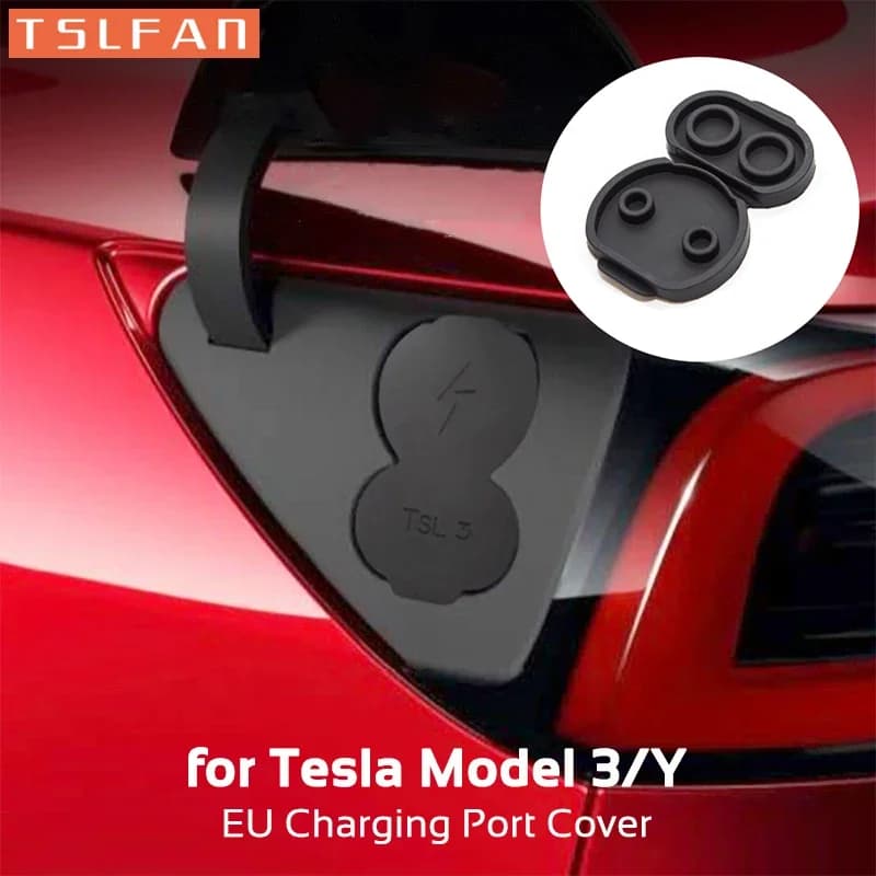 1pc for Tesla Model 3/Y Rechargeable Door Cover Protection CCS Plug EU Version Cap Accessories auto dustproof waterproof