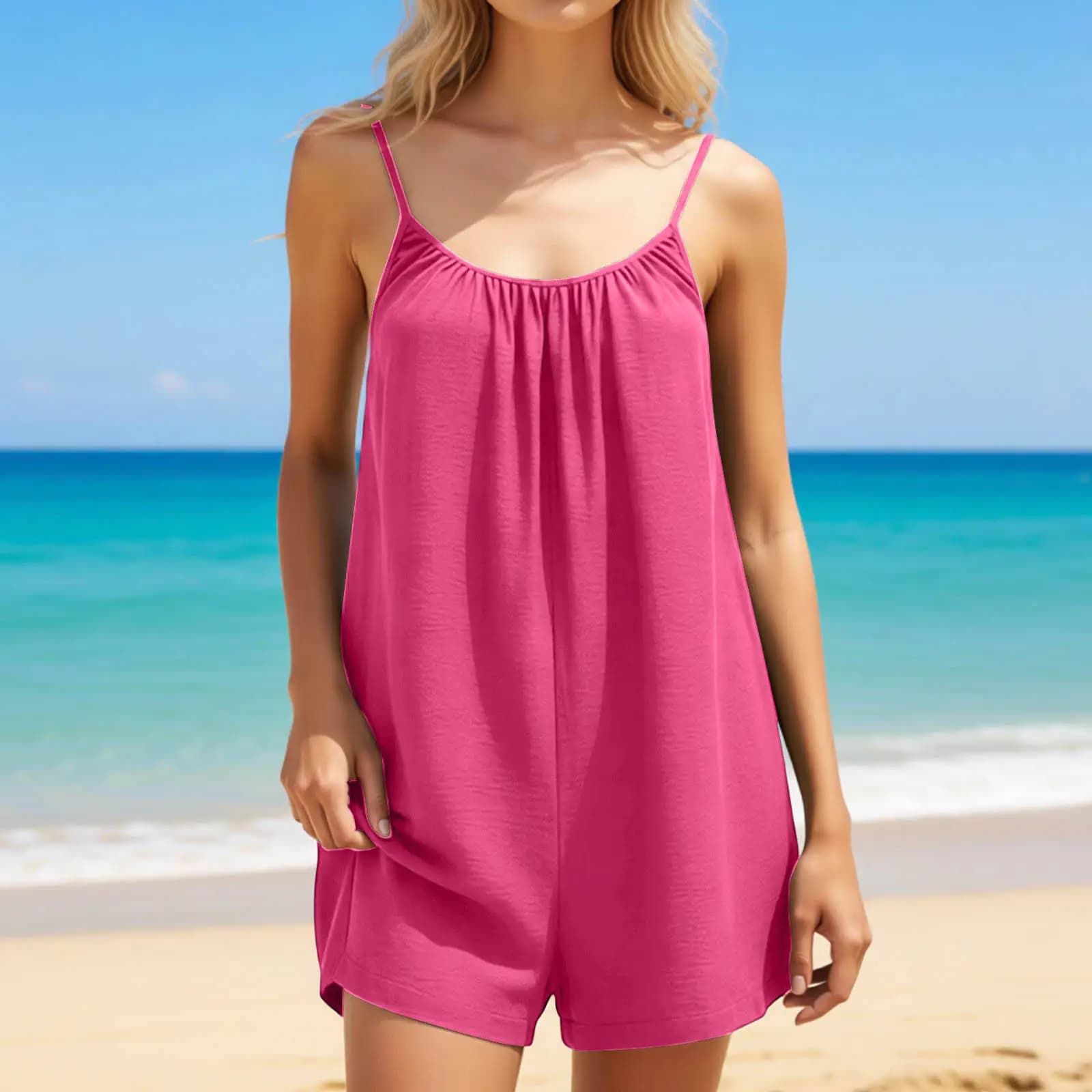 Nuovo Completo Estivo Casual da Donna 2026: Romper Corto con Schiena Scoperta e Pantaloni a Vita Bassa a Tre Quarti in Tessuto Leggero