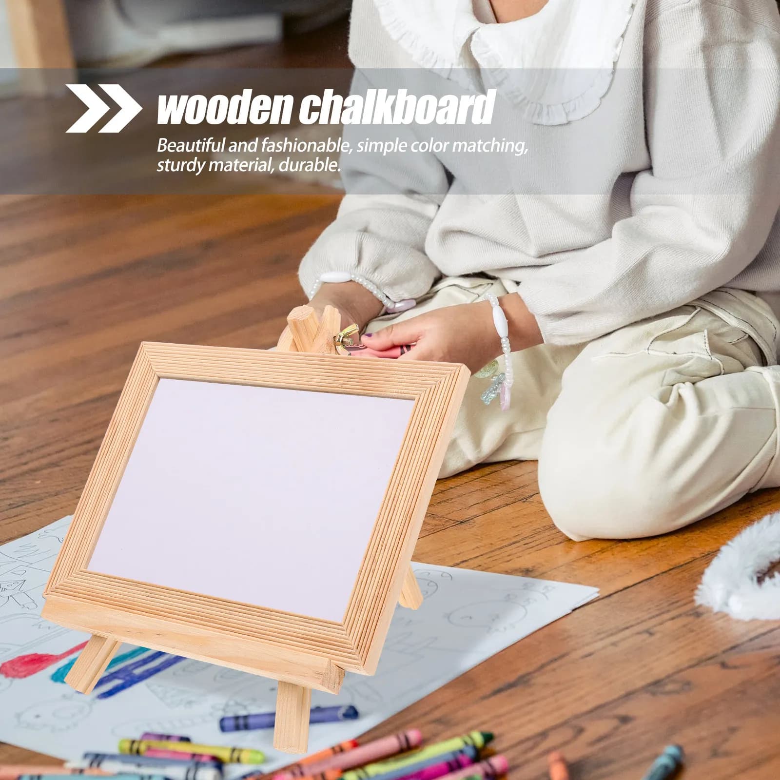 1 Set Small Blackboard Premium Wood Child Calligraphy Painting Drawing Board Multipurpose Tabletop Chalkboard Home Decor Message