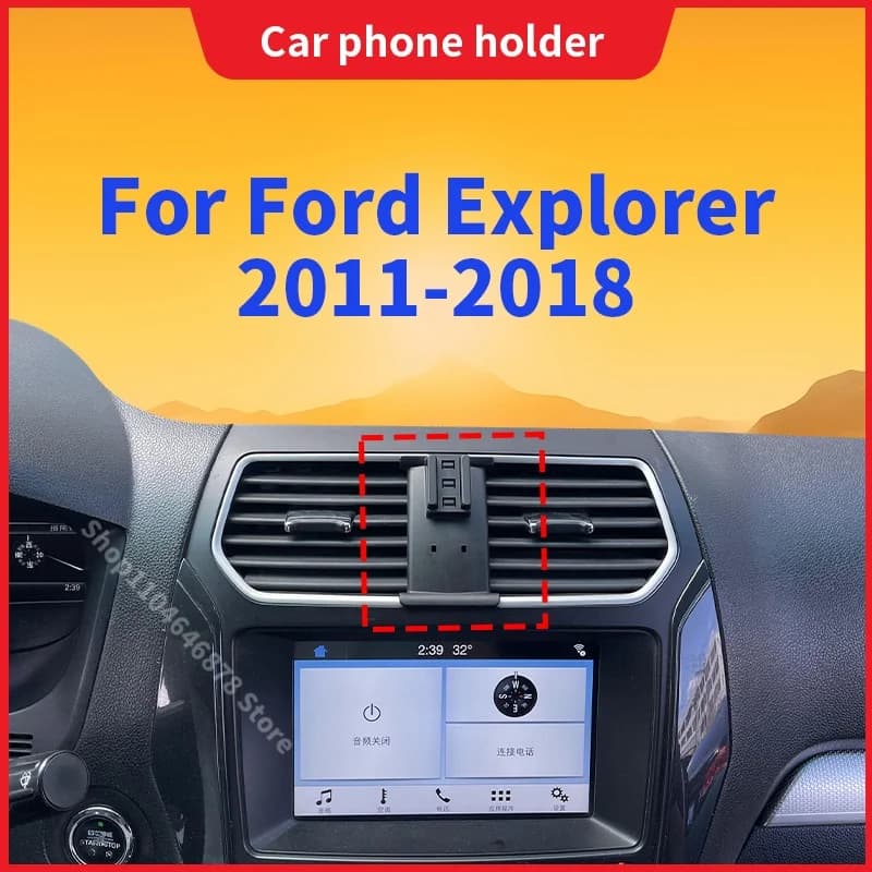 Supporto per telefono per auto per Ford Explorer 2011 2012 2013 2014 2015-2018 Base fissa speciale Supporto di ricarica wireless Supporti per telefono cellulare