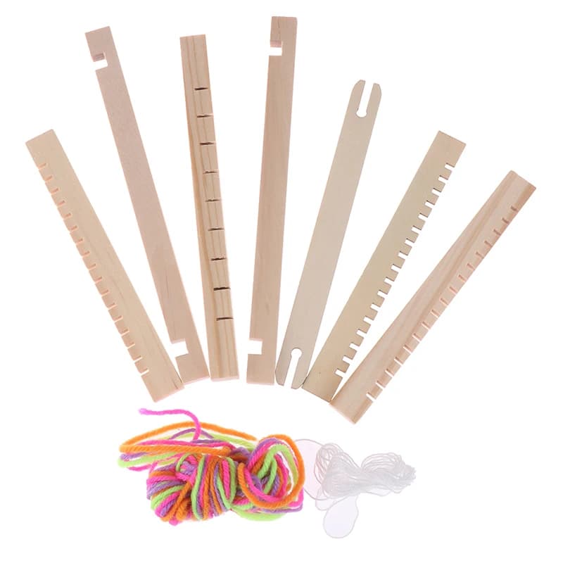 Vendita calda 1 set telaio per tessitura in legno filato artigianale macchina per maglieria a mano fai da te giocattoli educativi per bambini