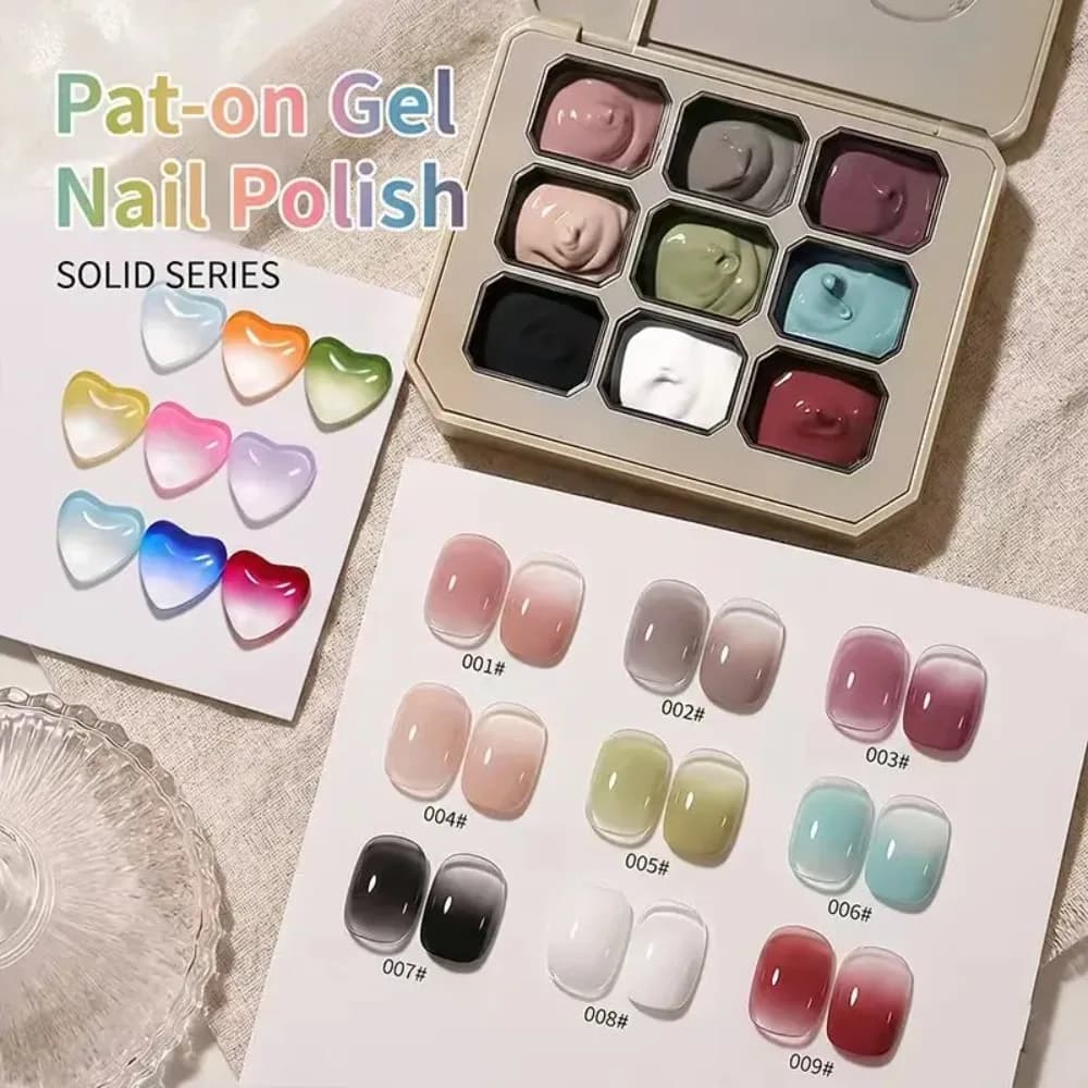 9-color Solid Gradient High-saturation Blush Nail Polish French Manicure Gel Suitable for Nail Technicians and Beginners