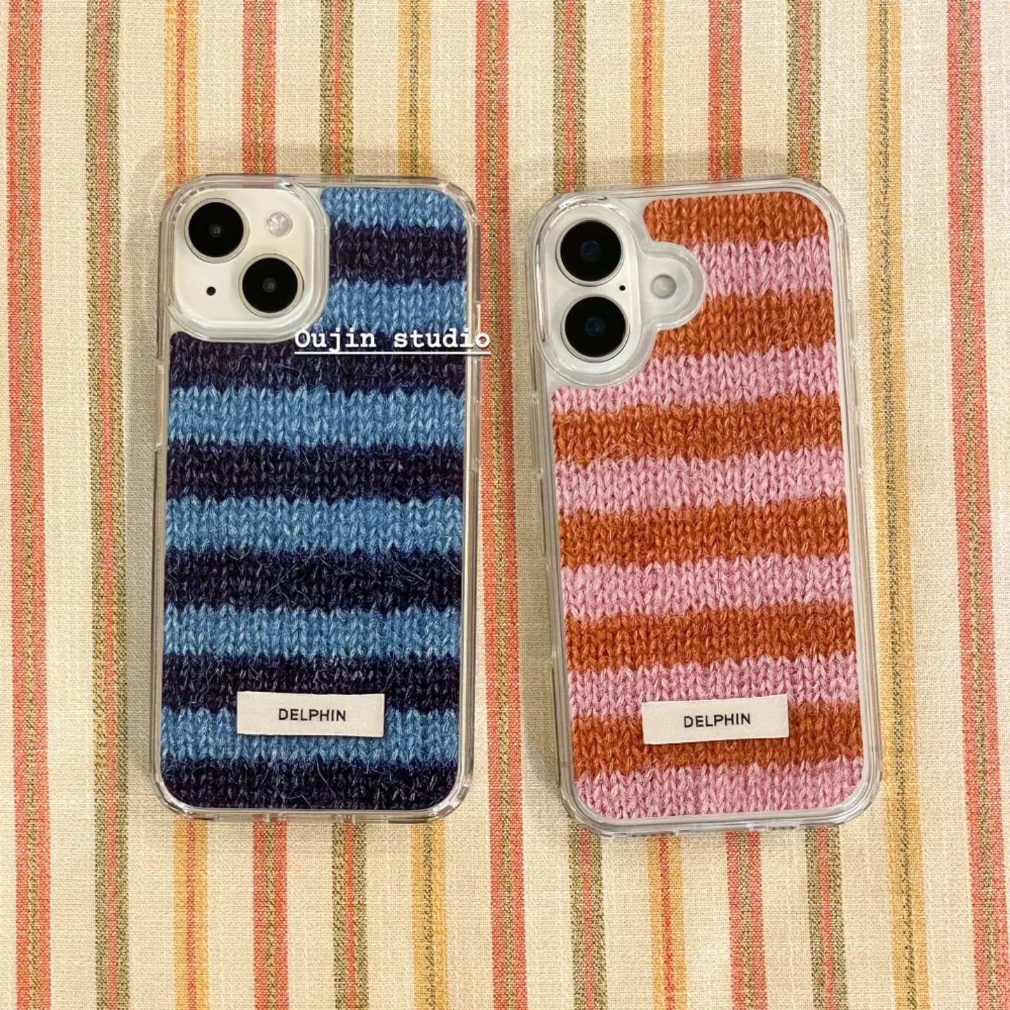 Cover for iPhone 17 AIR 16 15 14 13 12 11 Pro XSMAX MINI XR 7 8 Plus with simple retro sweater pattern autumn winter, Y2K style