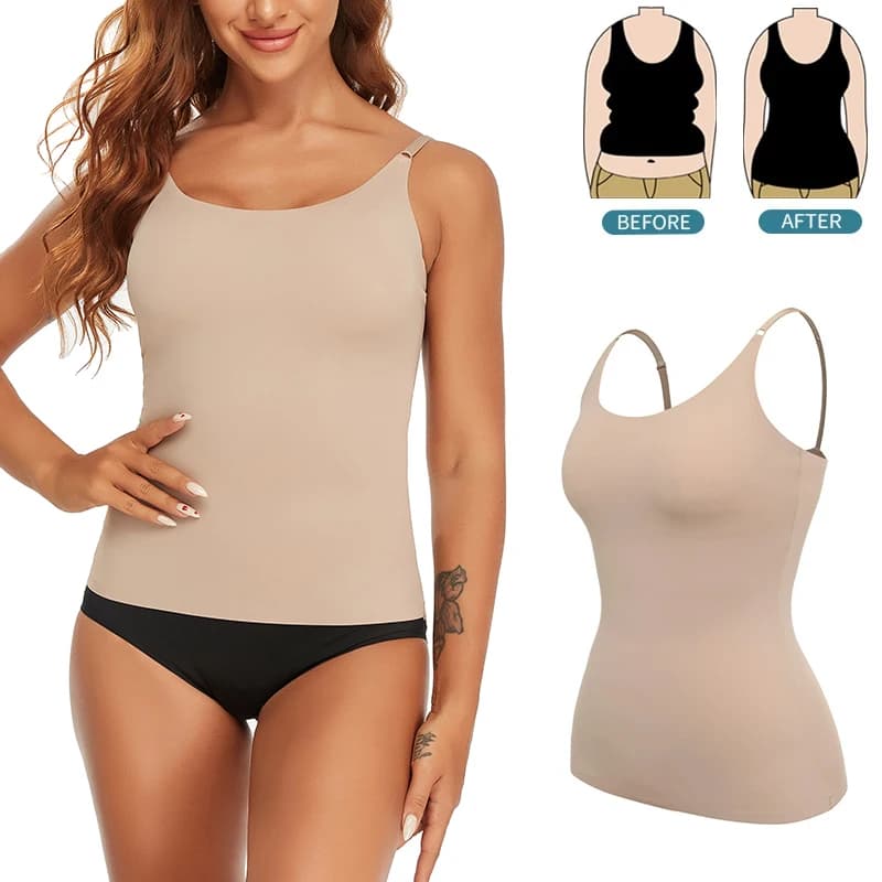Top modellanti estivi senza cuciture Top da donna con controllo della pancia liscio modellante per il corpo canotta canotta nera nuda gilet di compressione pancia sottile