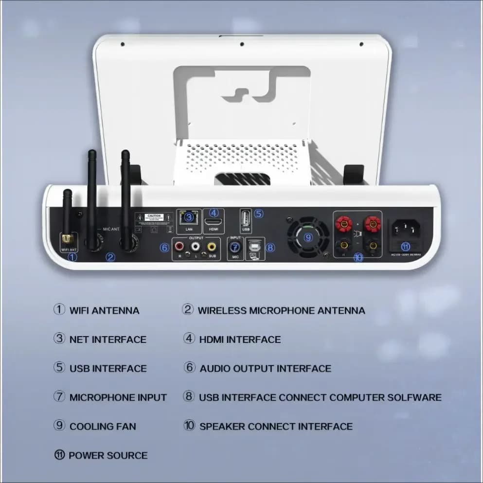Lettore karaoke 6 in 1 Macchina per karaoke Macchina per canto per adulti Lettore di canzoni per feste