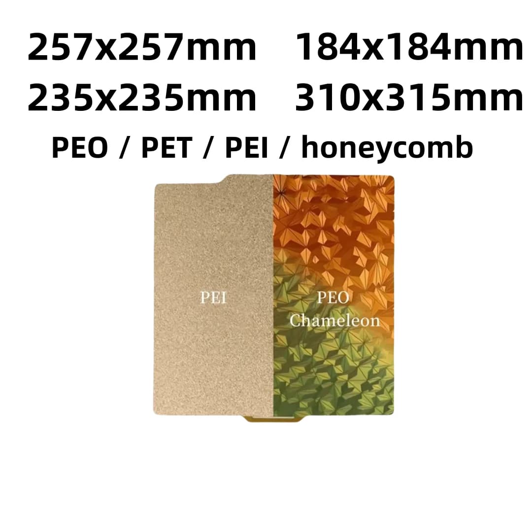 PEO Camaleonte Piastra di Costruzione Per Bambu Lab P1P/P1S/X1/X1C/X1E/A1 Double Sided PEI Primavera Lamiera di Acciaio Per Creality K1/K1C/K1 Max