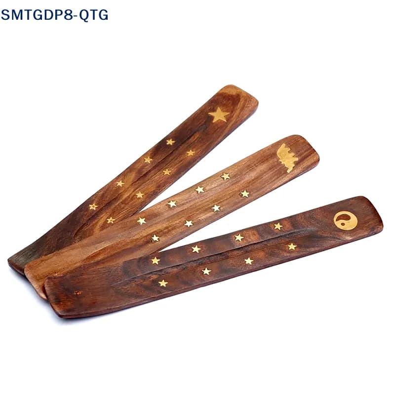 NUOVO Portaincenso in Legno Naturale, Raccoglitore di Ceneri, Bruciatore, Supporto per Incenso, Base per Incenso, Piatto per Aromaterapia, Decorazione per la Casa