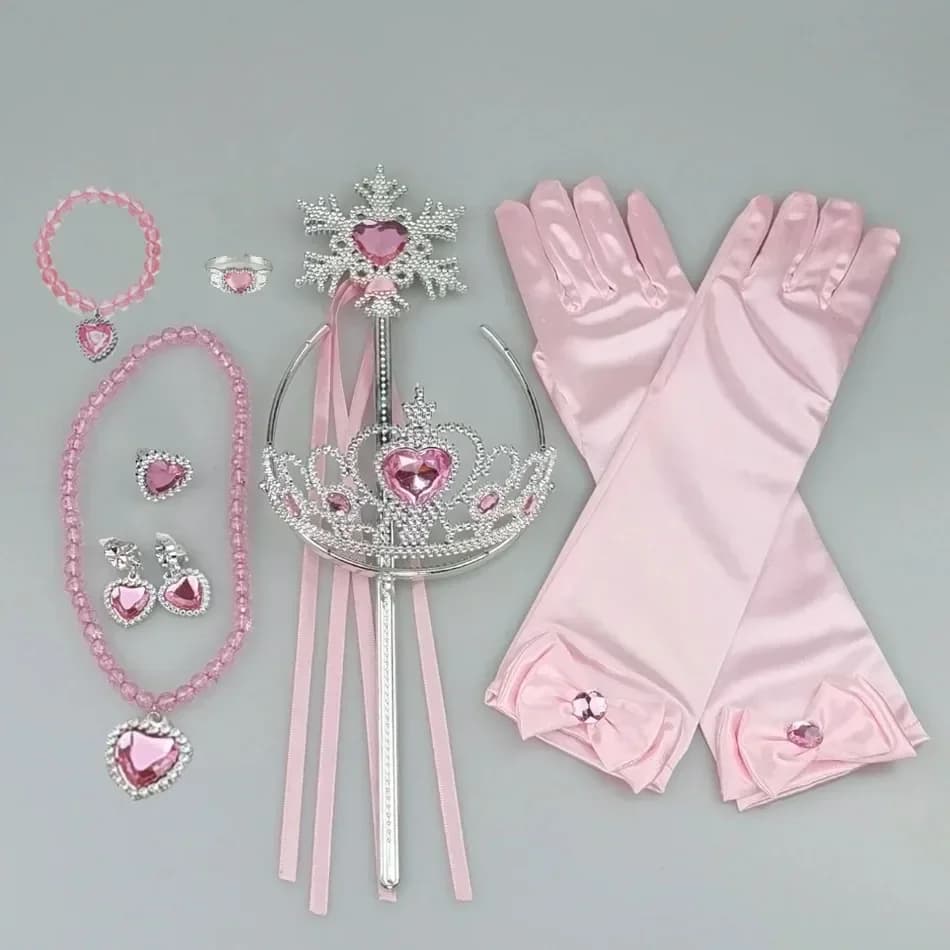 Ragazze rosa Cosplay Aurora principessa corona bacchetta magica Costume fascia per capelli partito strass fasce per capelli per bambini fascia per capelli regali giocattoli