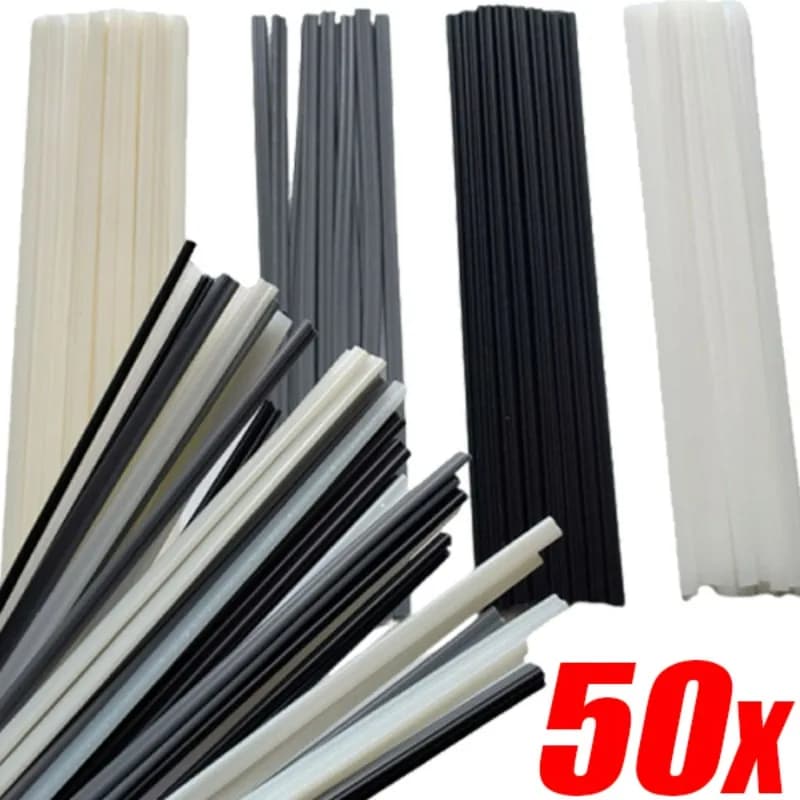 Bacchette per saldatura in plastica Set 200mm ABS PP PVC PE Elettrodi per riparazione paraurti auto Bastoni Accessori per saldatura Kit saldatore pistola ad aria calda