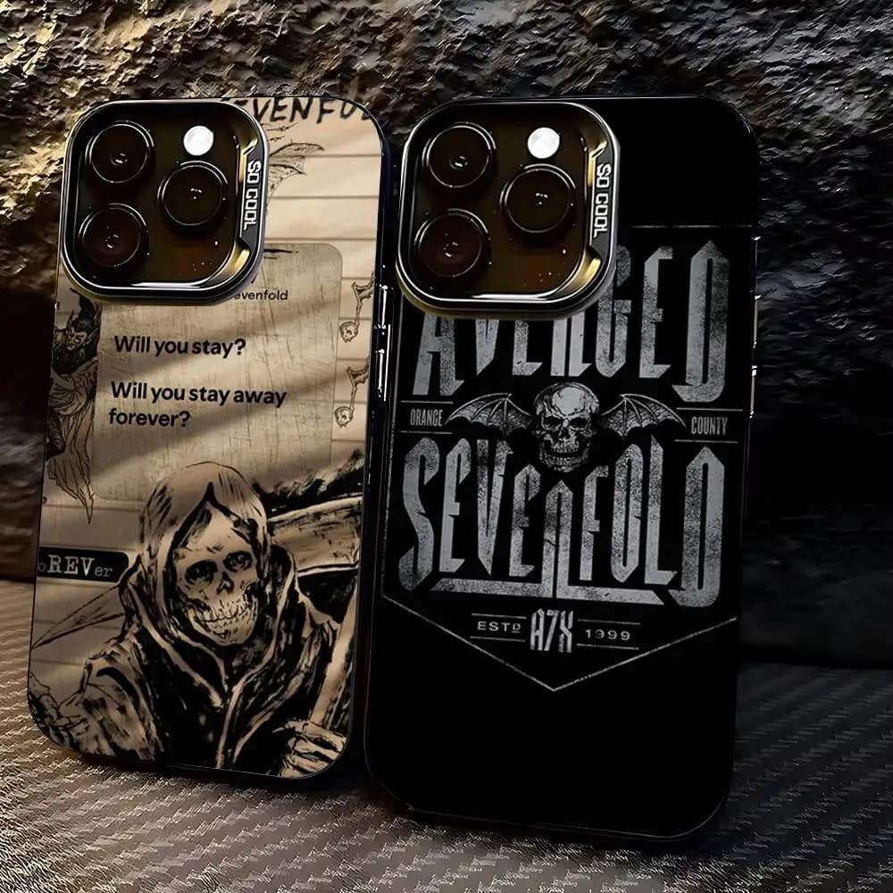 Cover Antiurto A-Avenged Senvenfold per iPhone 17, 16, 15, 14, 13, 12, 11, Pro, X, Xs, Max, Plus