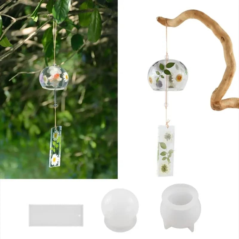 Stampo in Resina Epossidica Fai-da-Te per Campanelli a Vento, Bambola Giapponese, Accessori per Gioielli, Stampo in Silicone 3D