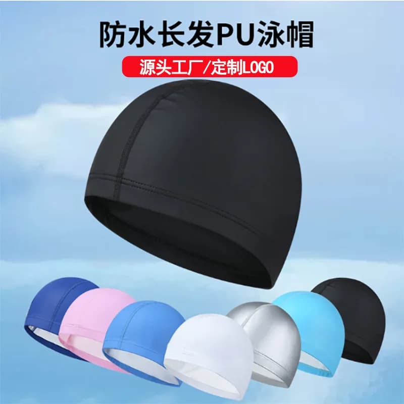 Cuffia da nuoto impermeabile con rivestimento in PU per uomo e donna, comoda e con logo personalizzabile