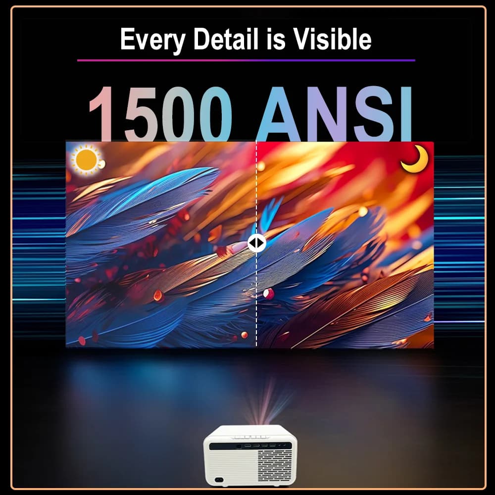 Mini proiettore cinematografico Cubelite Smart Android 12 con risoluzione 4K 1080P Proiettore 1500 ANSI Proiettore video 4K"