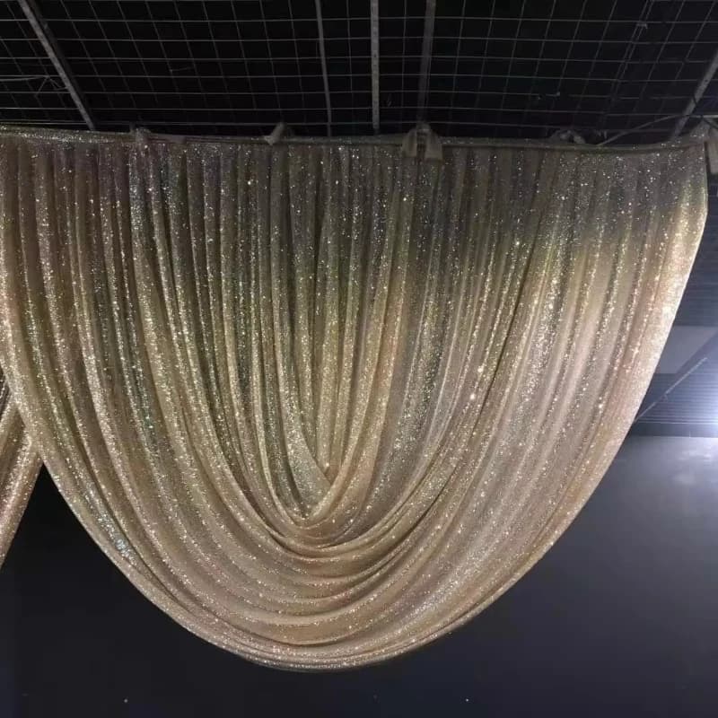 Paillettes Matrimonio Sfondo Tende Tende da palcoscenico Decorazione di nozze per feste