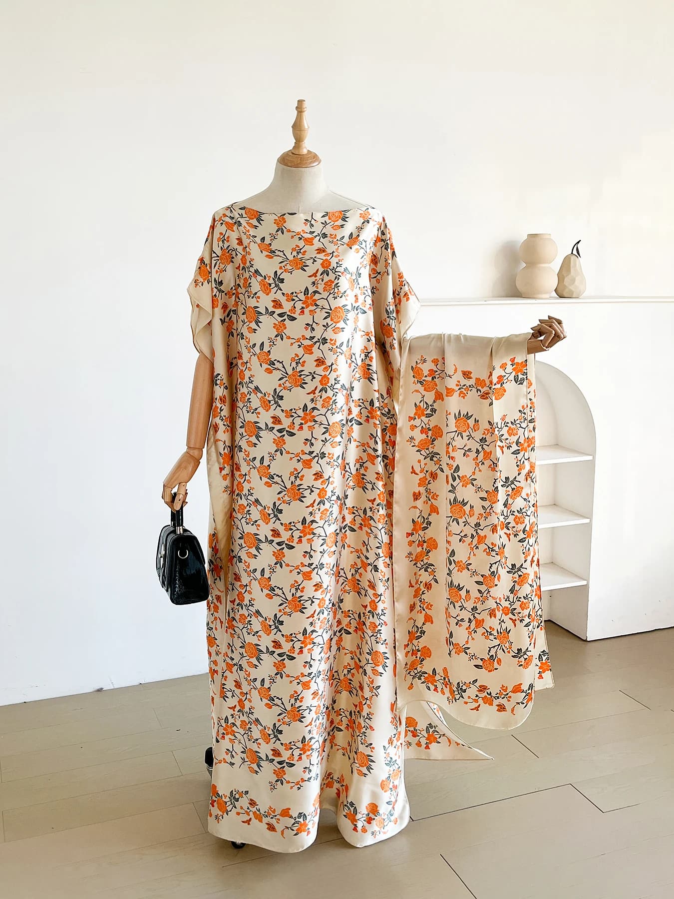 Abiti africani per donna, hijab musulmano completamente stampato, caftano tradizionale mediorientale, abbigliamento estivo Ramadan, abaya, sciarpa.