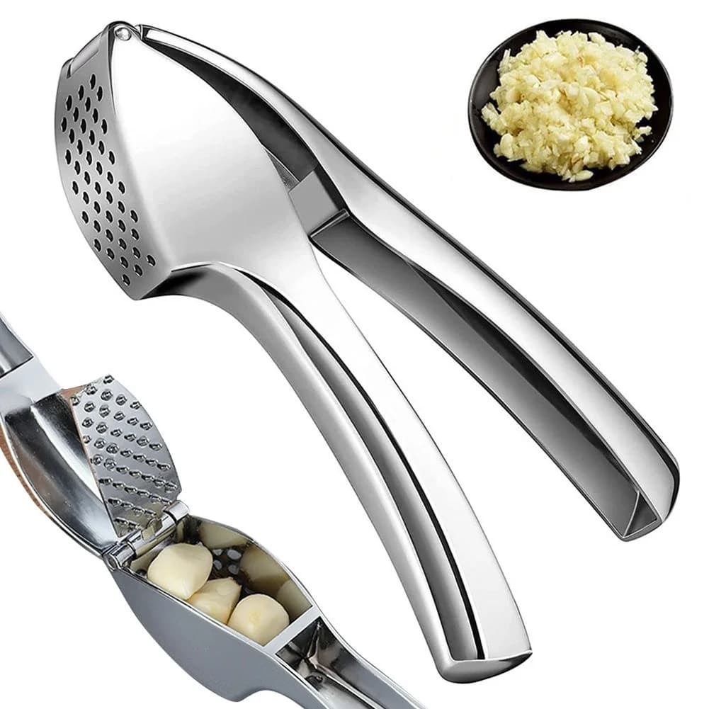Frantoio per spremiaglio in acciaio inossidabile tritacarne manuale per tritare l'aglio strumento da cucina facile da spremere e pulire per l'aglio