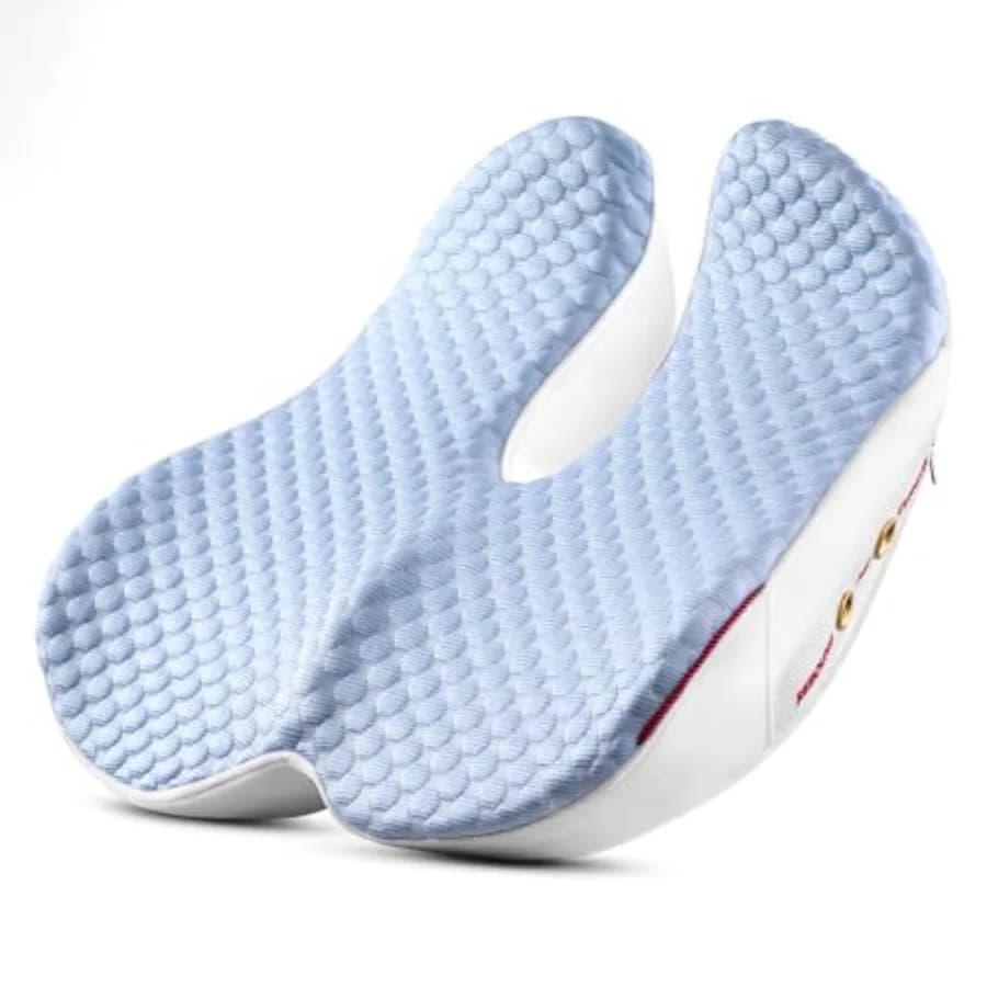 Cuscino Ergonomico Brevettato USA Anti-Pressione per Seduta Prolungata, Supporto Coccige e Fianchi, Sollievo Anteriore per Cosce, Fibra d'Aria 4D