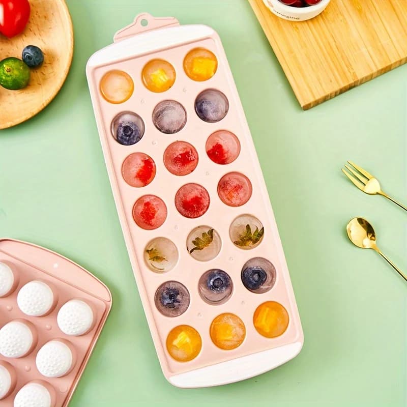 1 vassoio per stampi per cubetti di ghiaccio in silicone, comodo ed facile da usare: cioccolato multifunzionale, caramelle, budino, gelatina e whisky Mol