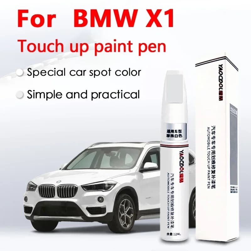 Per BMW X1 Penna per ritocco di vernice per auto Kit di riparazione graffi Cura della vernice Cera Spray Vernice Trace Remover, Adatto per BMW X1