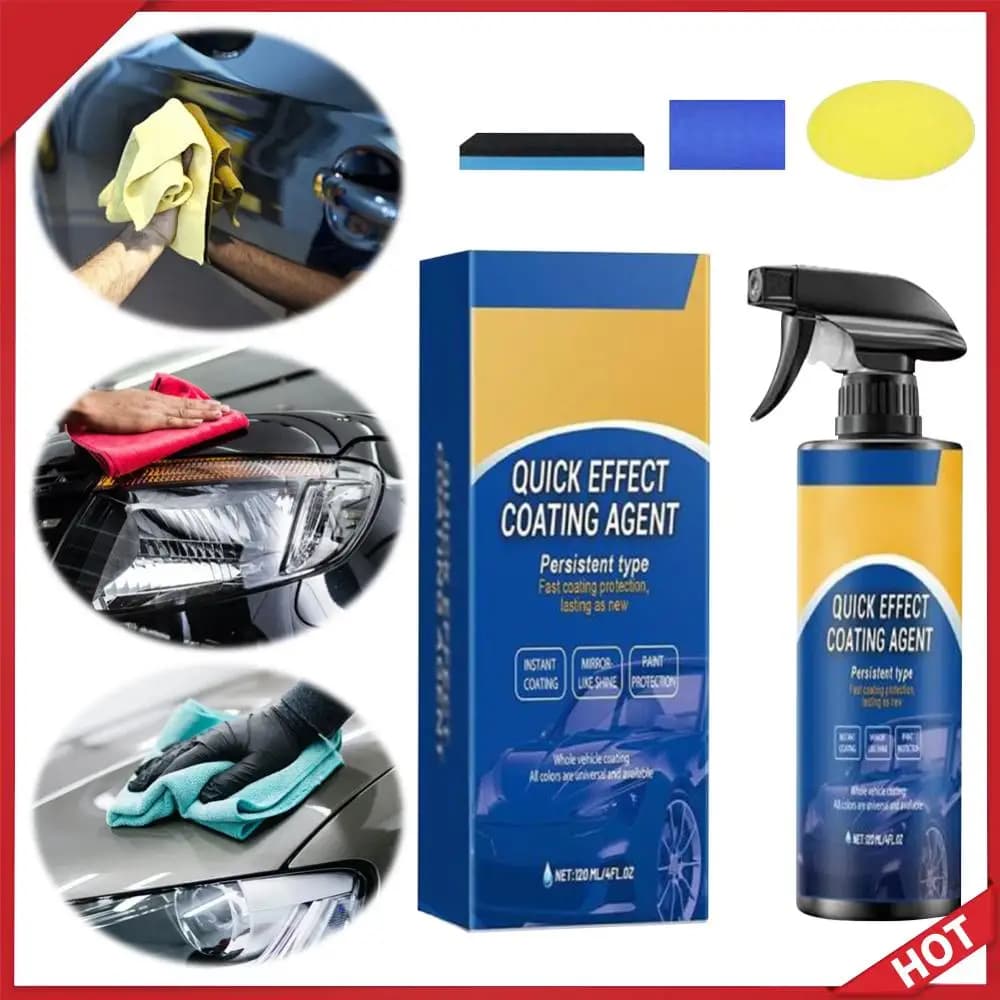 Spray per Rivestimento Auto 120ml, Alta Protezione, Effetto Rapido, Agente di Rivestimento, Cera per Auto ad Azione Veloce