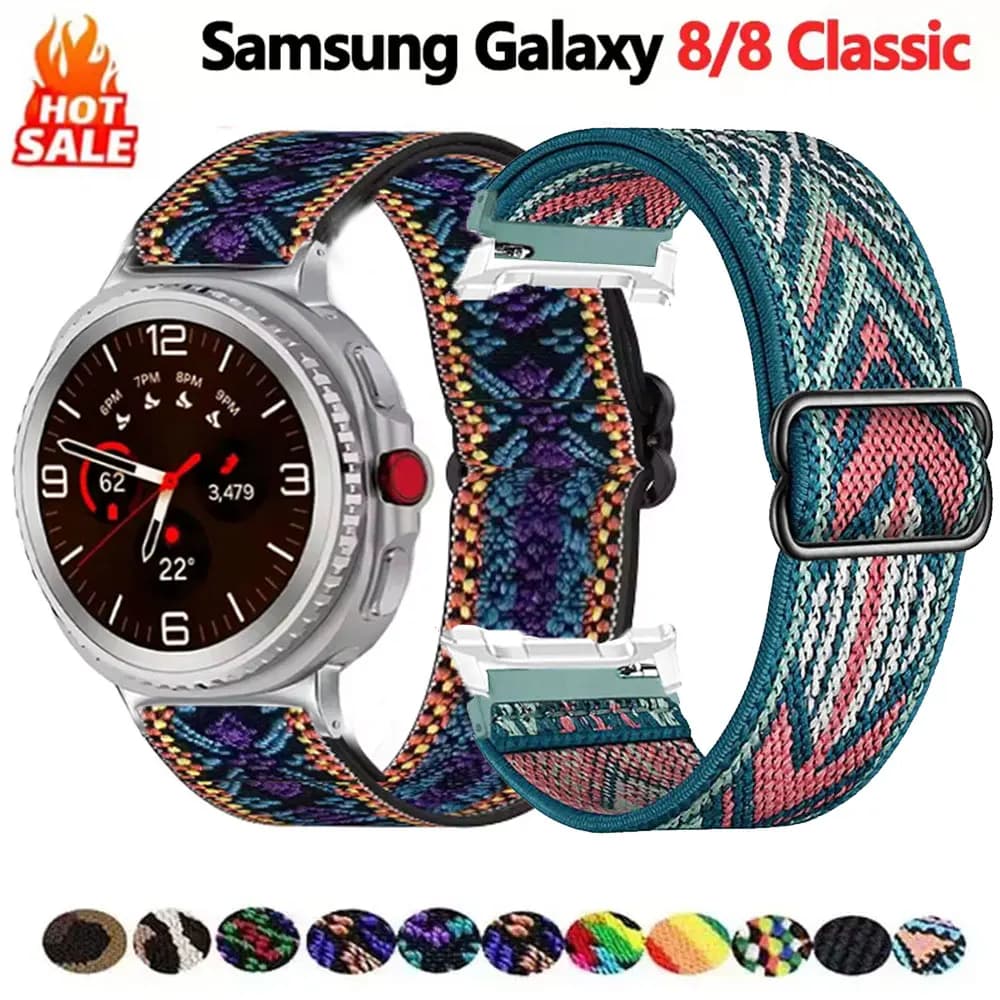 Adjustable Nylon Strap for Samsung Galaxy Watch 8 SmartWatch Sports Bracelet Samsung Galaxy Watch 8 Classic Accessories