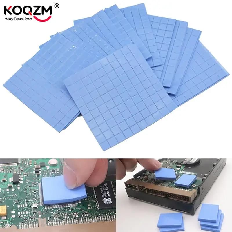 100Pcs 10*10*0.5mm Thermal Bearing GPU Heat Silicone Cooling Bearing