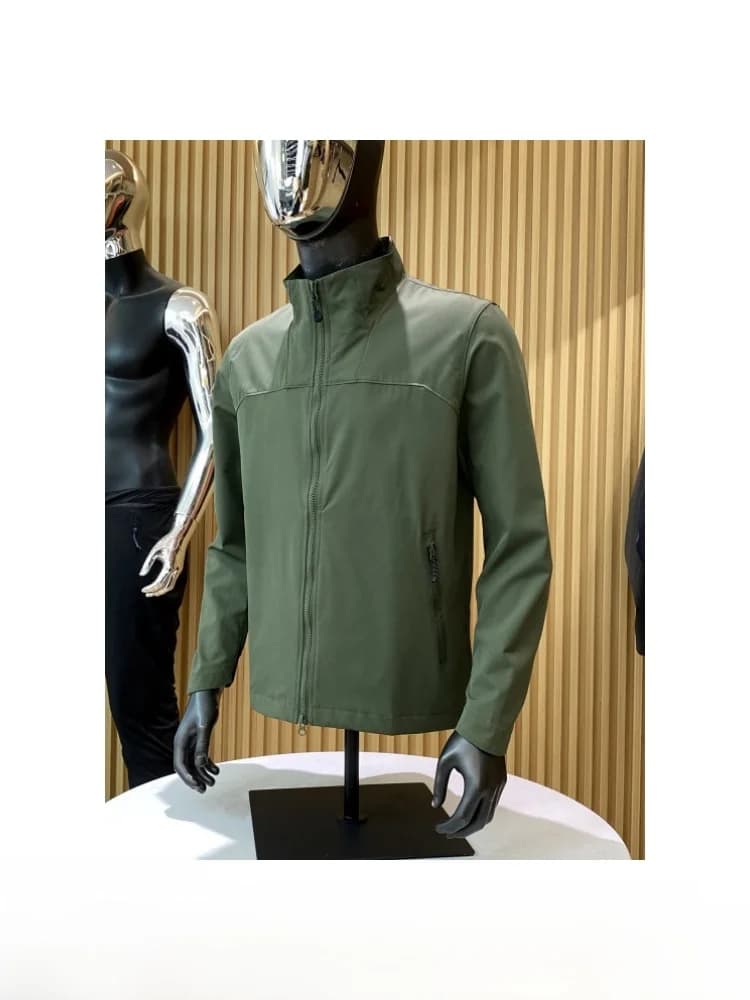 Functionality Lightweight Breathable 3D Cutting Spring Autumn Men's Outdoor Casual Stand Collar Jacket Coat Polyester
