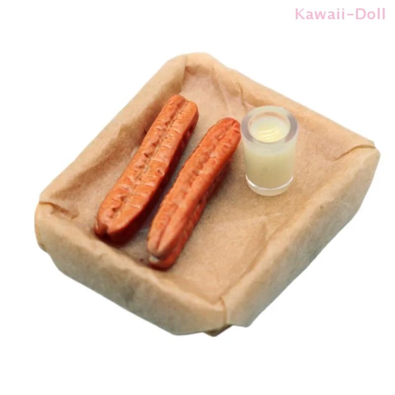 1 set di bastoncini in miniatura per latte di soia e pasta fritta, set di ornamenti modello, accessori da cucina giocattolo, giochi di imitazione, regali giocattolo