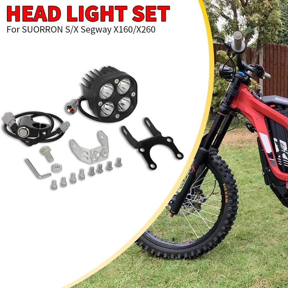 Faretti a LED Set di luci anteriori Faro anteriore Accessori moto per Surron Light Bee S/X Segway X160 X260 Bici elettrica