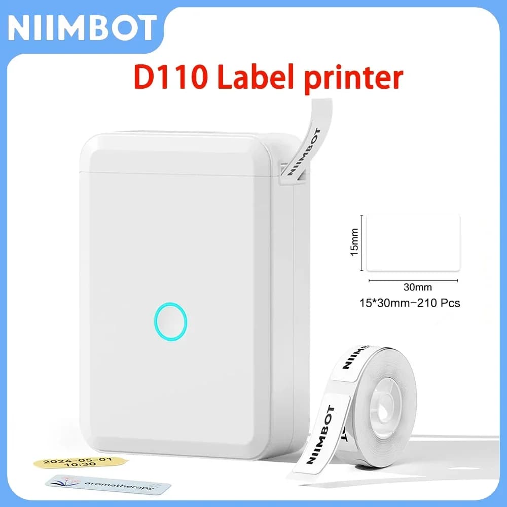 Niimbot D110 Mini stampante portatile Stampante per etichette adesive termiche Stampante per etichette tascabili senza inchiostro Stampante UV per etichette mobili