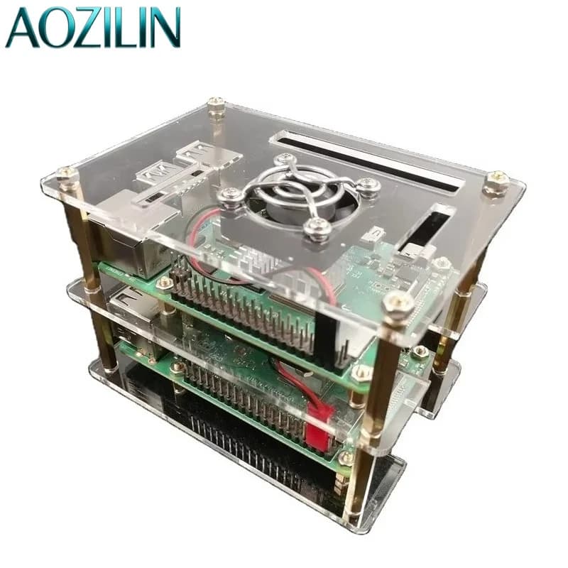AOZILIN DIY Cluster Build Kit for Compact Single Board Computers Multi-Node Computing Compatible with Raspberry Pi Devices