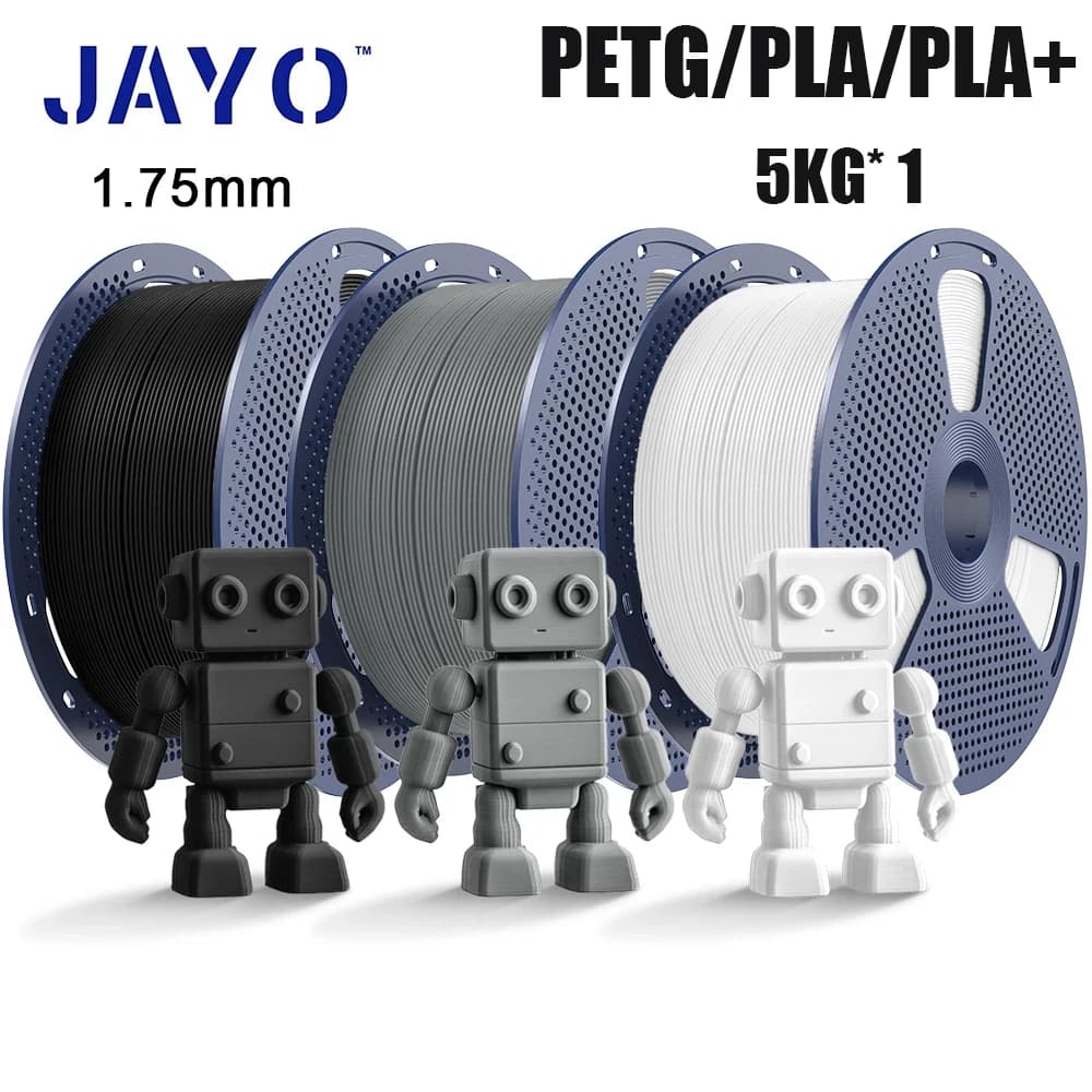 JAYO PETG/PLA/PLA 3D Printer Filament 5KG/Rolls 1.75mm Stronger Neatly Wound Filament Dimensional Accuracy For FDM 3D Printer