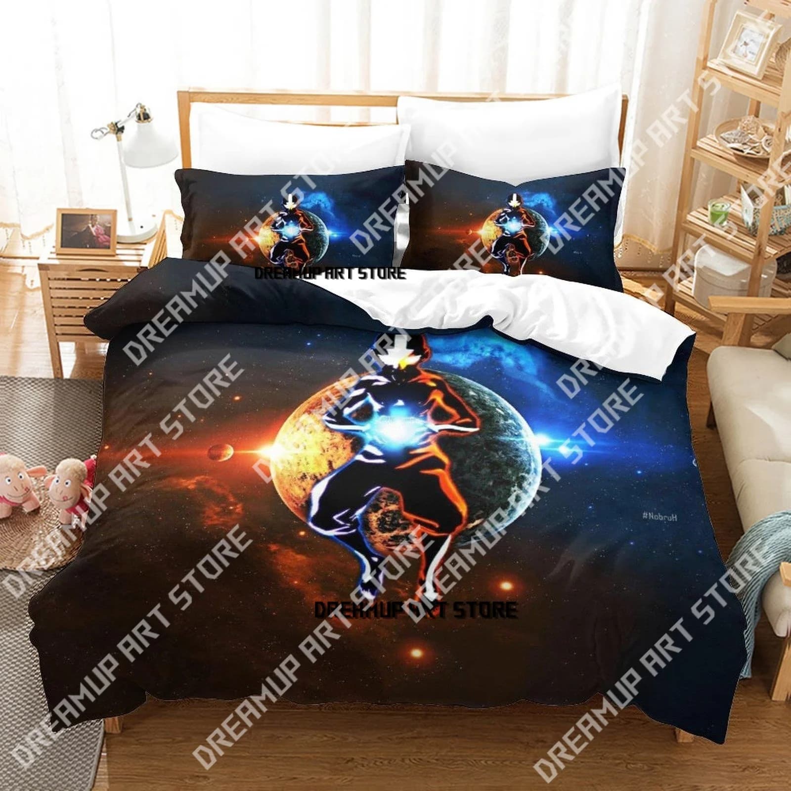 Cartoon Avatar The Last Airbender Set Bed linen Single Double Full Queen King Size Bed Set Aldult Children's Bedroom 3D Anime Bed Sheet