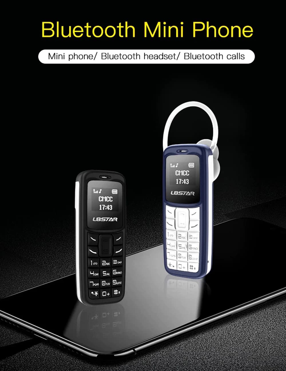 L8STAR BM30 Mini Telefono SIM + Scheda TF Sbloccato Cellulare Scheda GSM Cuffia Wireless A Bassa Radiazioni Dialer Bluetooth Auricolare Mobile