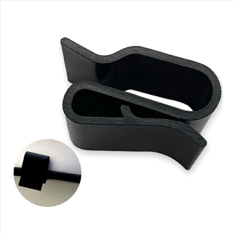 VEHO-100PCS Clip per cavi per pannelli solari fotovoltaici Morsetto per cavi fotovoltaici per staffa per telaio solare con la gamma di 1,0 mm-3,2 mm Nero