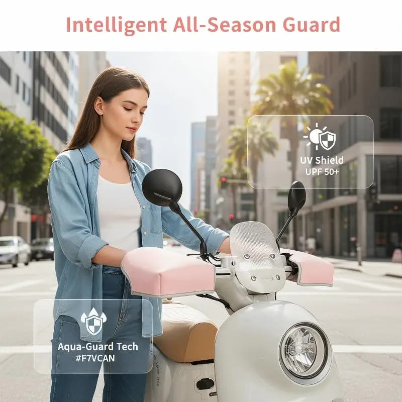 Guanti Estivi in Rete per Moto con Protezioni per Manubrio, Protezione Solare per il Comfort durante la Guida