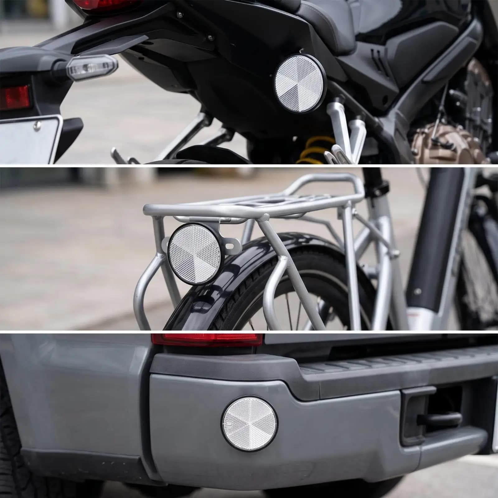 Vehicle Reflector Safety Sign for Bike Back Light Motorcycle Auxiliary Headlights Bicycle Wheel Truck